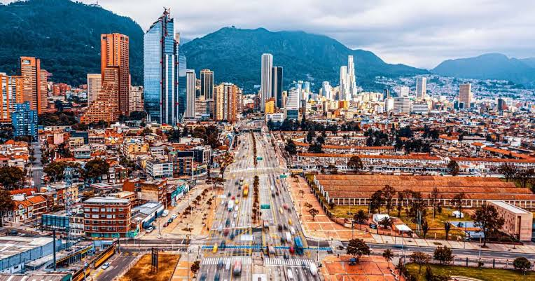 Vista aérea de Bogotá